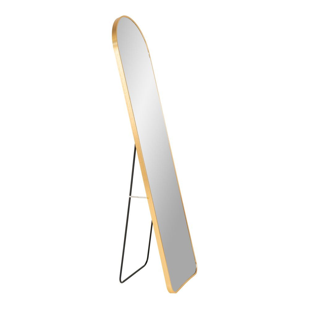 Moderner Standspiegel BARCA gold ca. 150x40cm Aluminium
