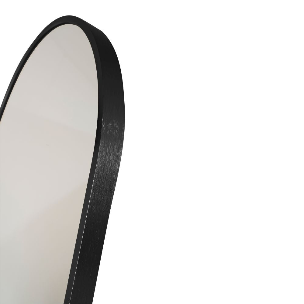 Moderner Spiegel BARCA schwarz 70x50cm Aluminium