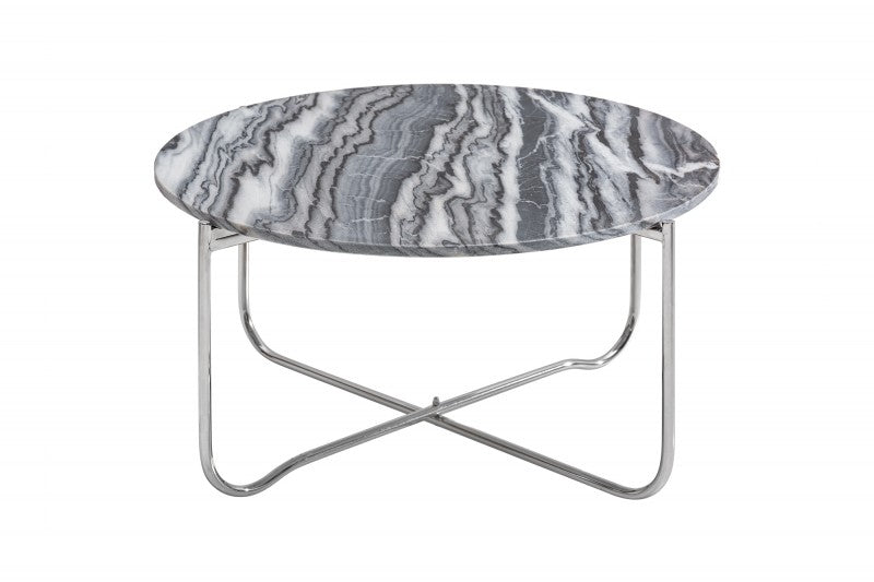 Moderner Couchtisch MAMO abnehmbare Marmor-Platte ca.D62cm