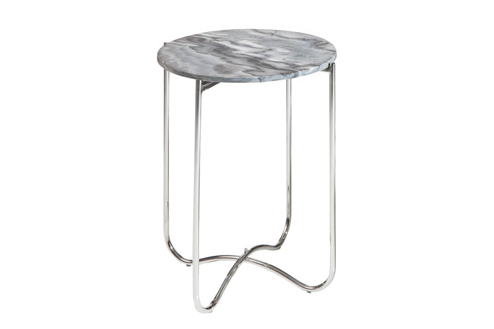 Moderner Beistelltisch MAMO abnehmbare Marmor-Platte ca.D43cm