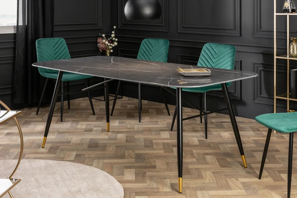 Eleganter Esstisch ROMA 180cm anthrazit Marmor-Optik