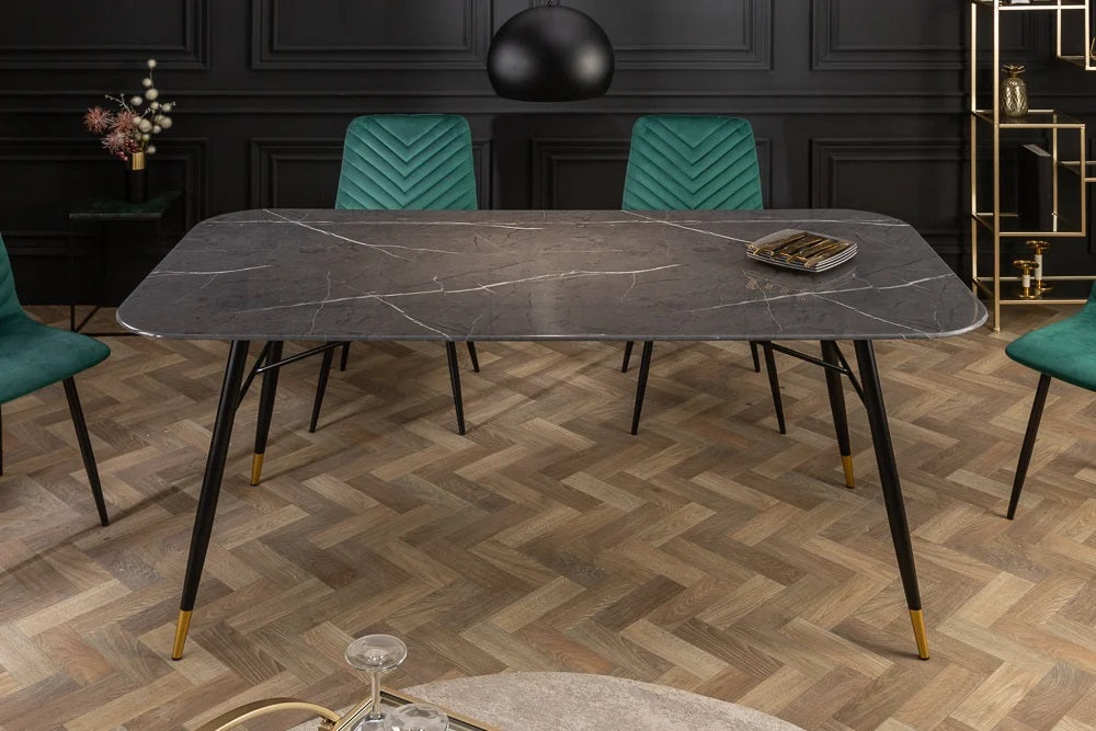 Eleganter Esstisch ROMA 180cm anthrazit Marmor-Optik