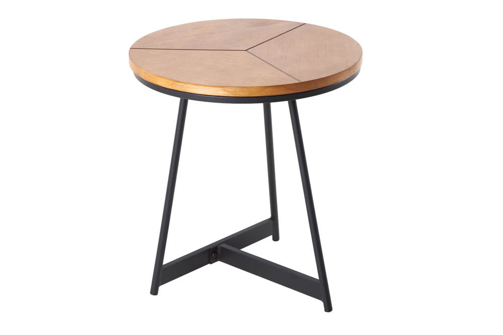 Eleganter Beistelltisch INGIRO 50cm Eiche natur Metallgestell