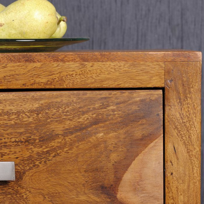 Massivholz Nachtschrank MURALI Stone Sheesham Palisander