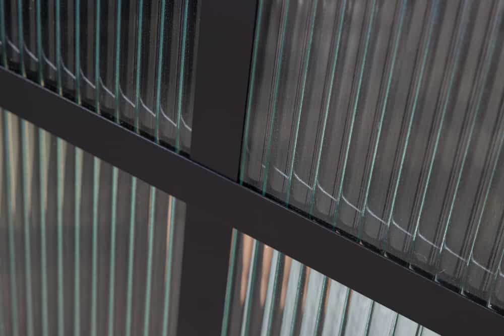 Elegante Virine ACERO 102x80cm schwarz Metall Konsole