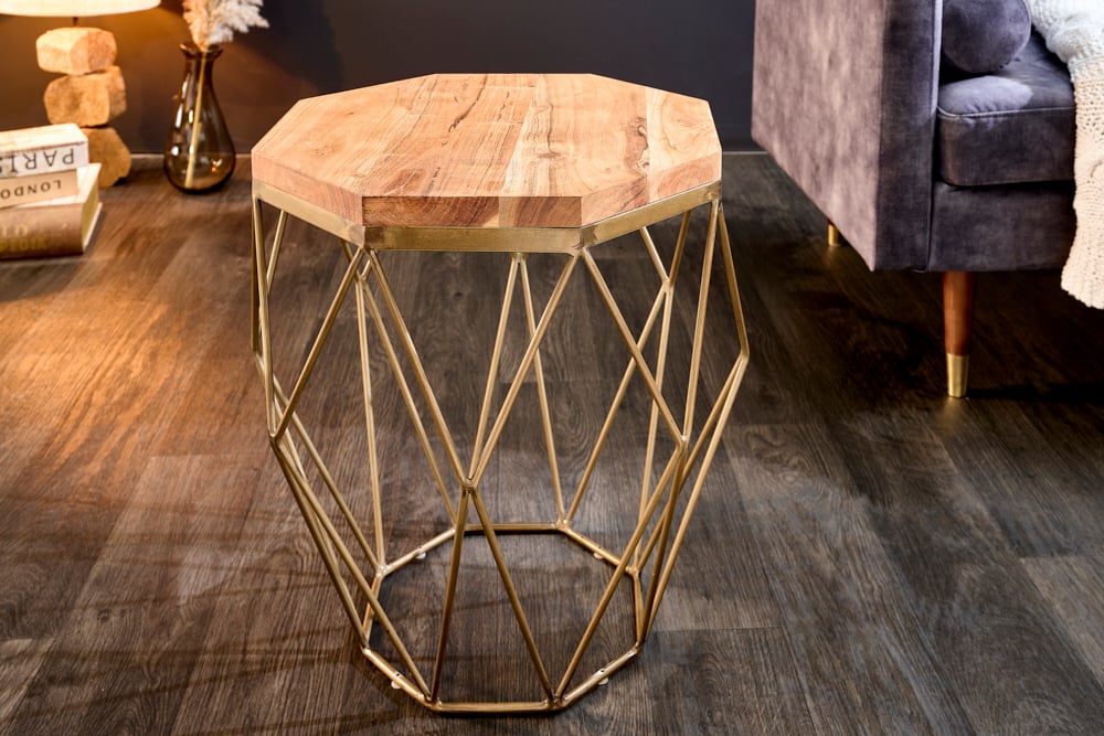 Exklusiver Beistelltisch BIJOUX ca.50cm natur Akazie