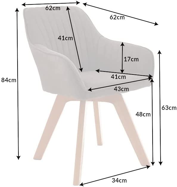 Moderner Drehstuhl NOVO used-grey Buchenholz Beine Armlehnen