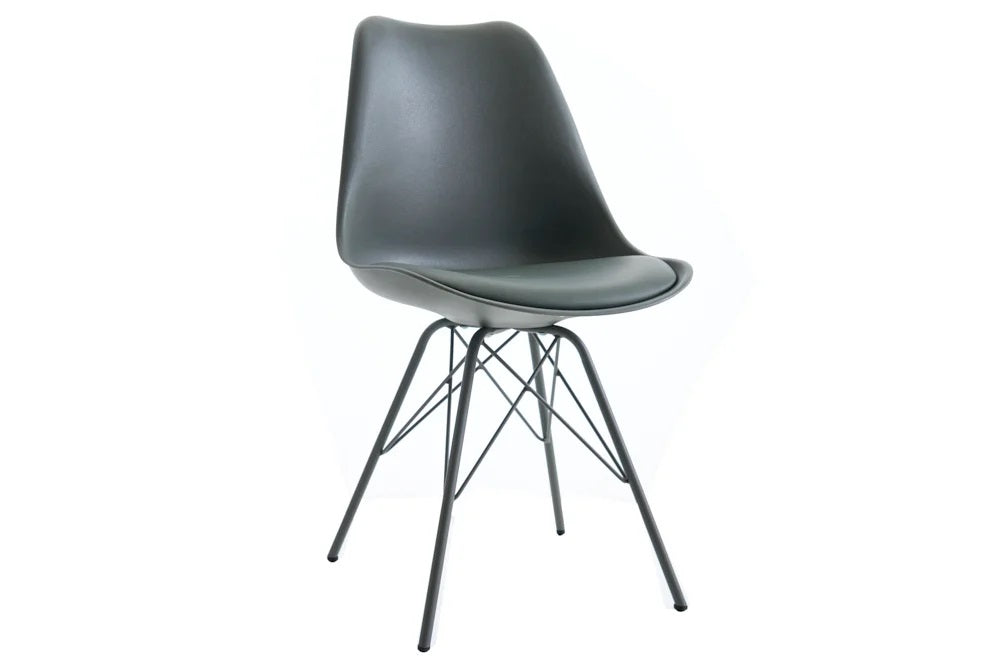 4er Set Design-Klassiker Stuhl NORWAY grau