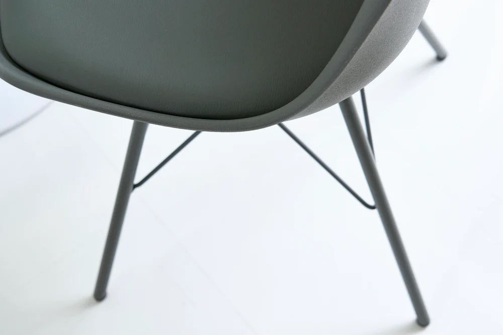 4er Set Design-Klassiker Stuhl NORWAY grau