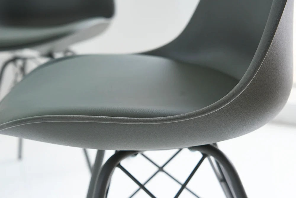 4er Set Design-Klassiker Stuhl NORWAY grau