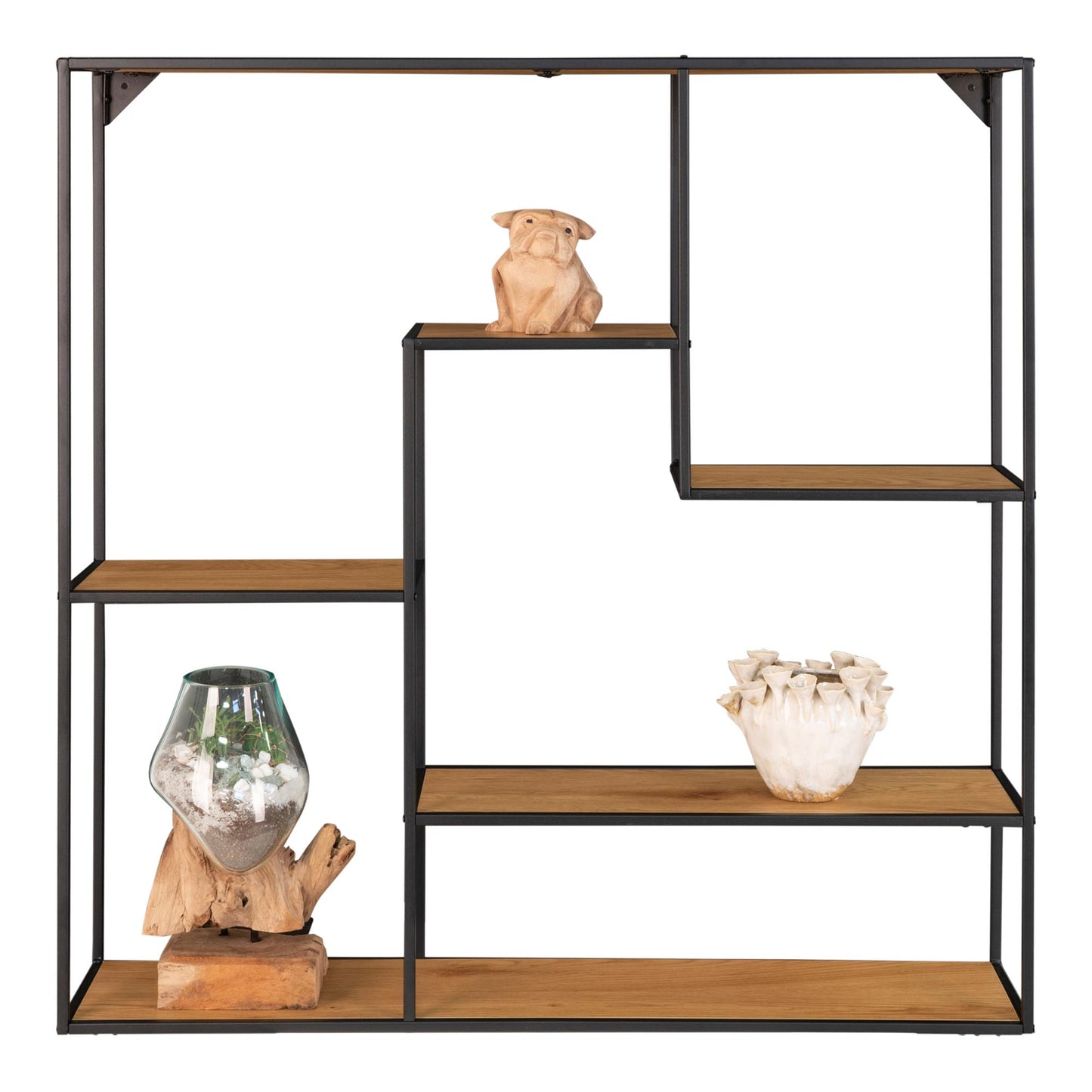 Modernes Wandregal LEVEN Eiche-Look