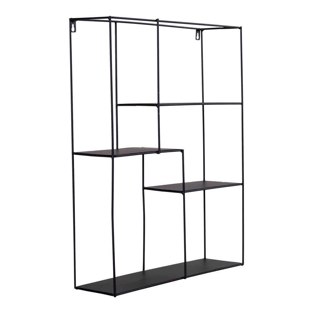 Modernes Regal HENK-B schwarzer Metallrahmen ca. 50x40cm