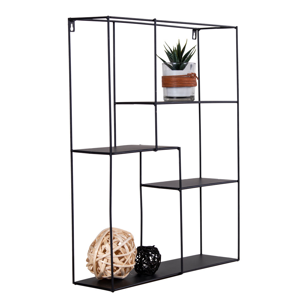 Modernes Regal HENK-B schwarzer Metallrahmen ca. 50x40cm
