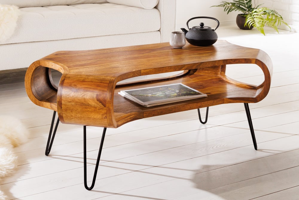 Design Couchtisch LIVE-RANIC ca.100cm Massivholz Palisander