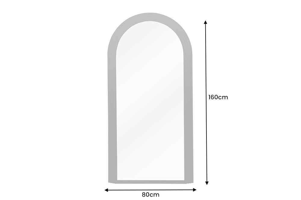 Design Rundbogen Spiegel 160x80cm FORMOSA schwarz Wandspiegel