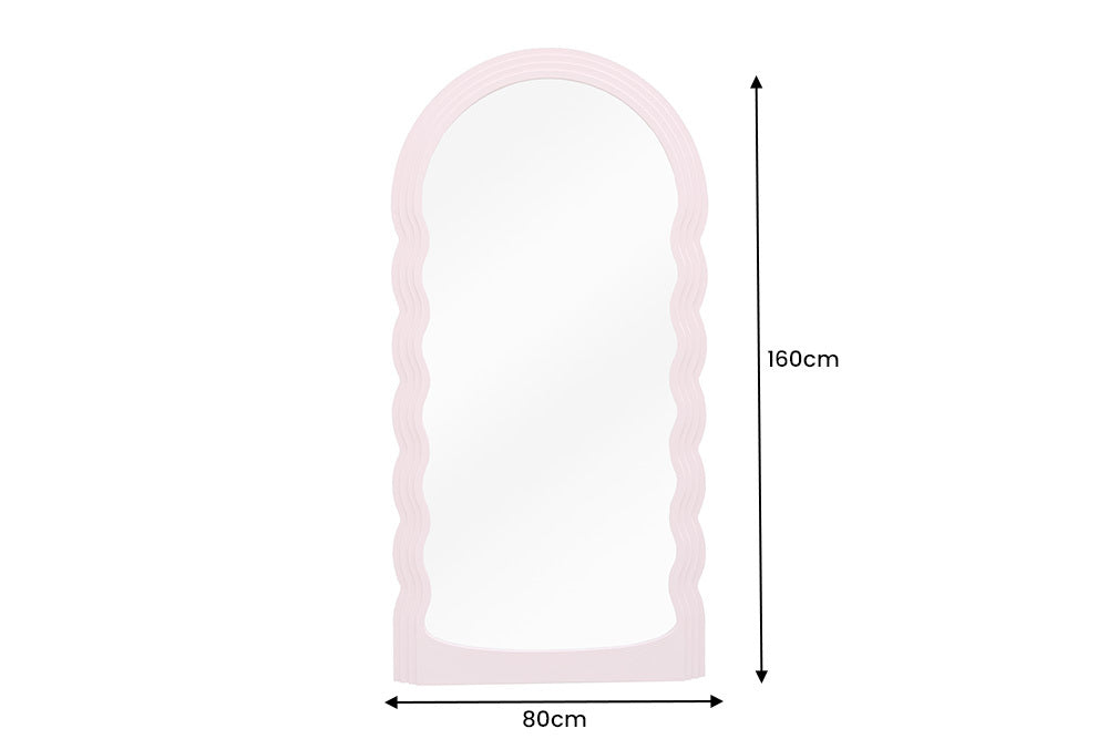 Extravaganter Rundbogen Design Spiegel 160x80cm FORMOSA rosa