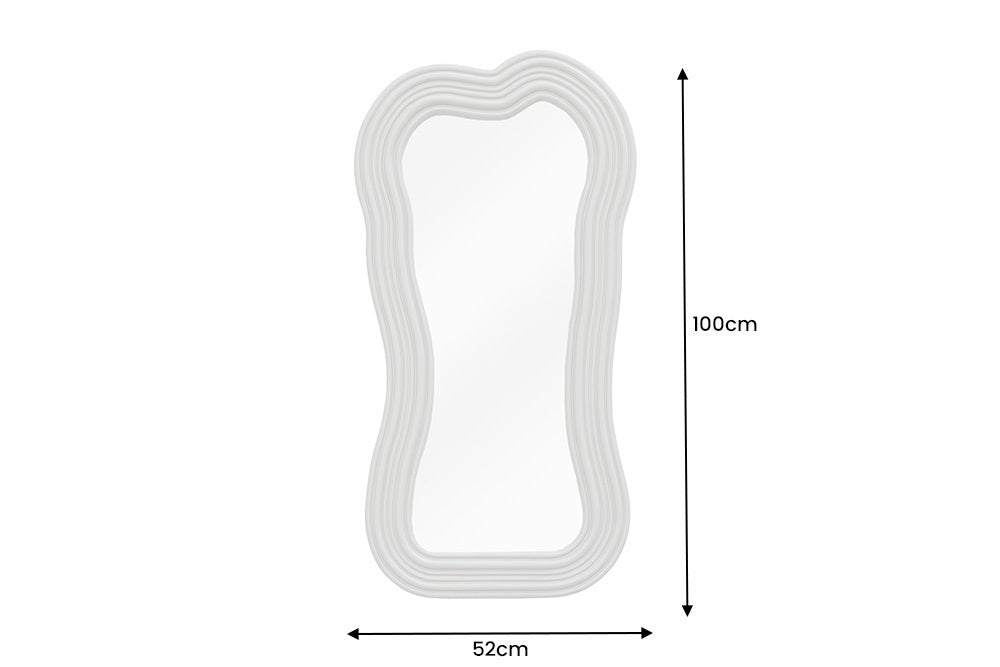 Extravaganter Design Spiegel 100x52cm DIVINA greige