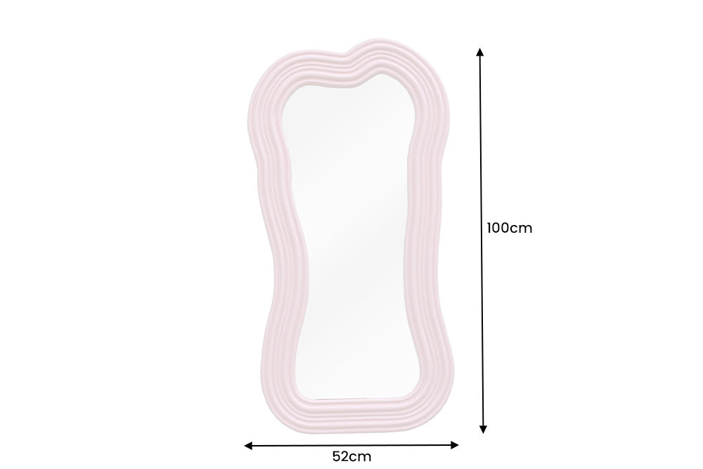 Extravaganter Design Spiegel 100x52cm DIVINA rosa