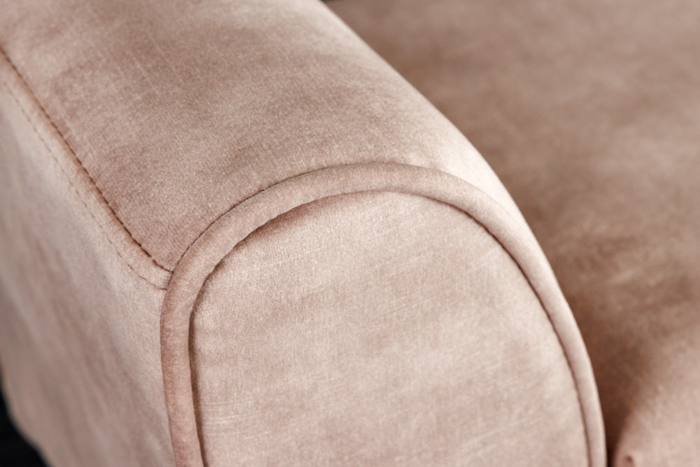 Elegante Sitzbank CAROLIN 90cm beige Samt