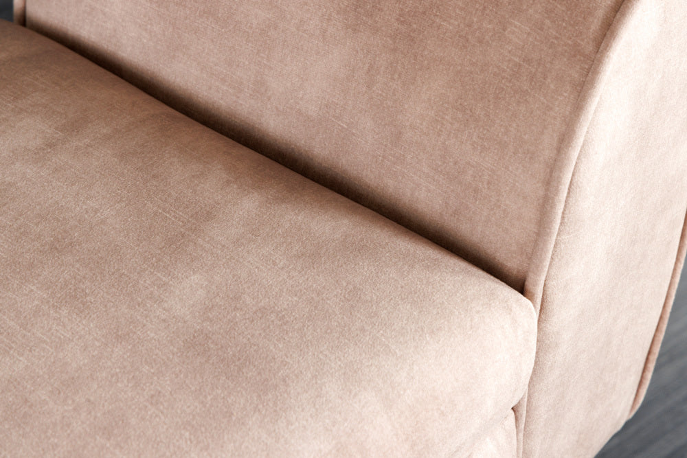 Elegante Sitzbank CAROLIN 90cm beige Samt