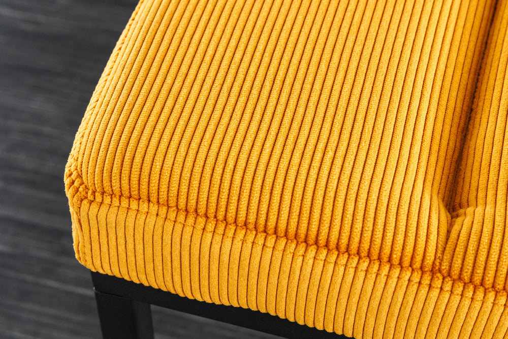 Elegante Sitzbank PLANO 80cm senf-gelb Cord