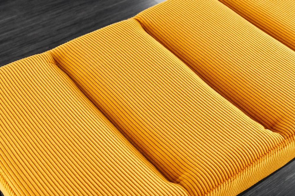 Elegante Sitzbank PLANO 80cm senf-gelb Cord