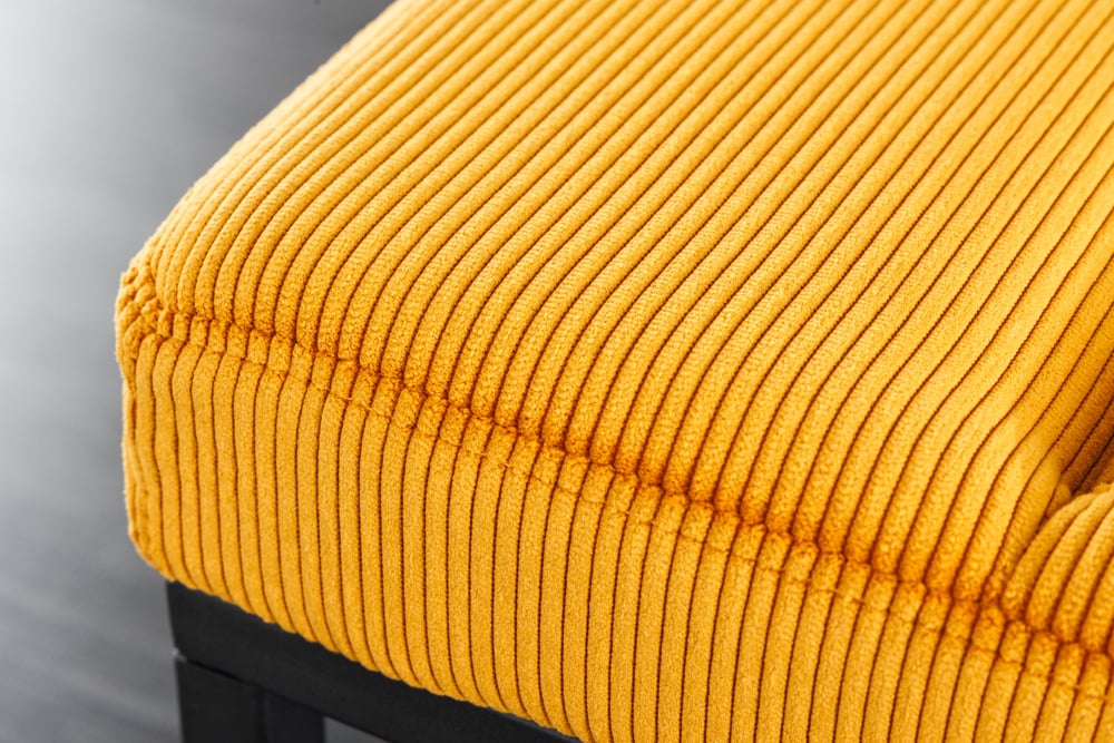 Elegante Sitzbank PLANO 80cm senf-gelb Cord