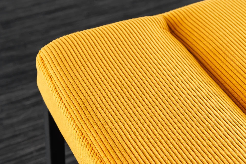 Elegante Sitzbank PLANO 80cm senf-gelb Cord
