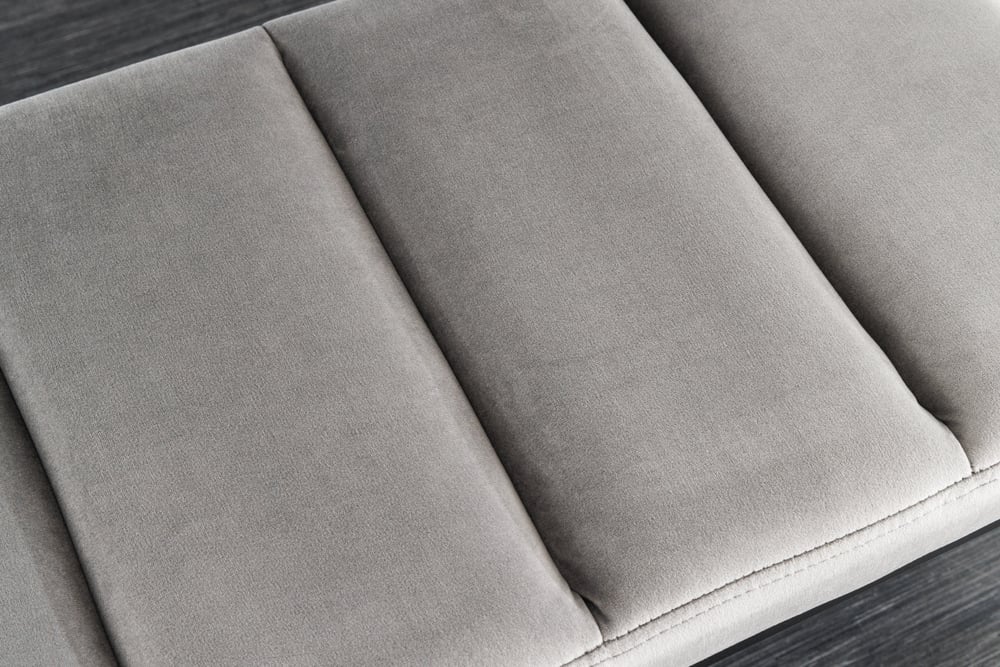 Elegante Sitzbank PLANO 80cm grau Samt