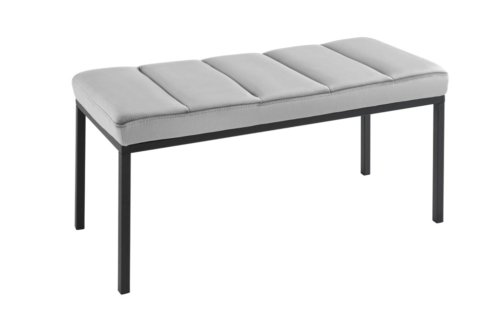 Elegante Sitzbank PLANO 80cm grau Samt