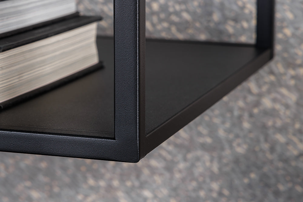 Elegantes Regal ACERO 180cm schwarz Metall Raumteiler