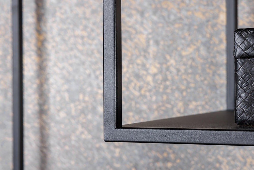 Elegantes Regal ACERO 180cm schwarz Metall Raumteiler