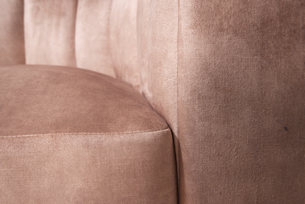 Bequemer Premium Drehsessel SALON Samt champagner Sessel
