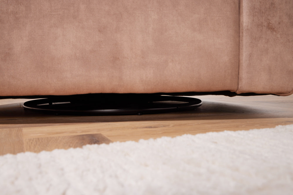Bequemer Premium Drehsessel SALON Samt champagner Sessel