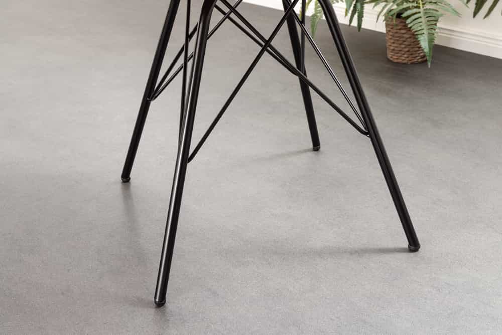 4er Set Design-Klassiker Stuhl NORWAY grau Cord Metallgestell