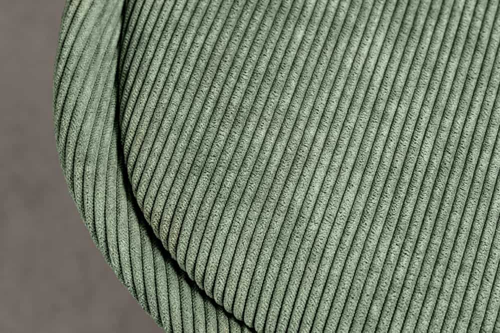 4er Set Design-Klassiker Stuhl NORWAY grün Cord Metallgestell