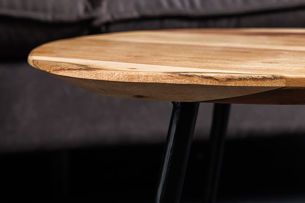 Design Couchtisch BELLEZA 60cm natural Akazie