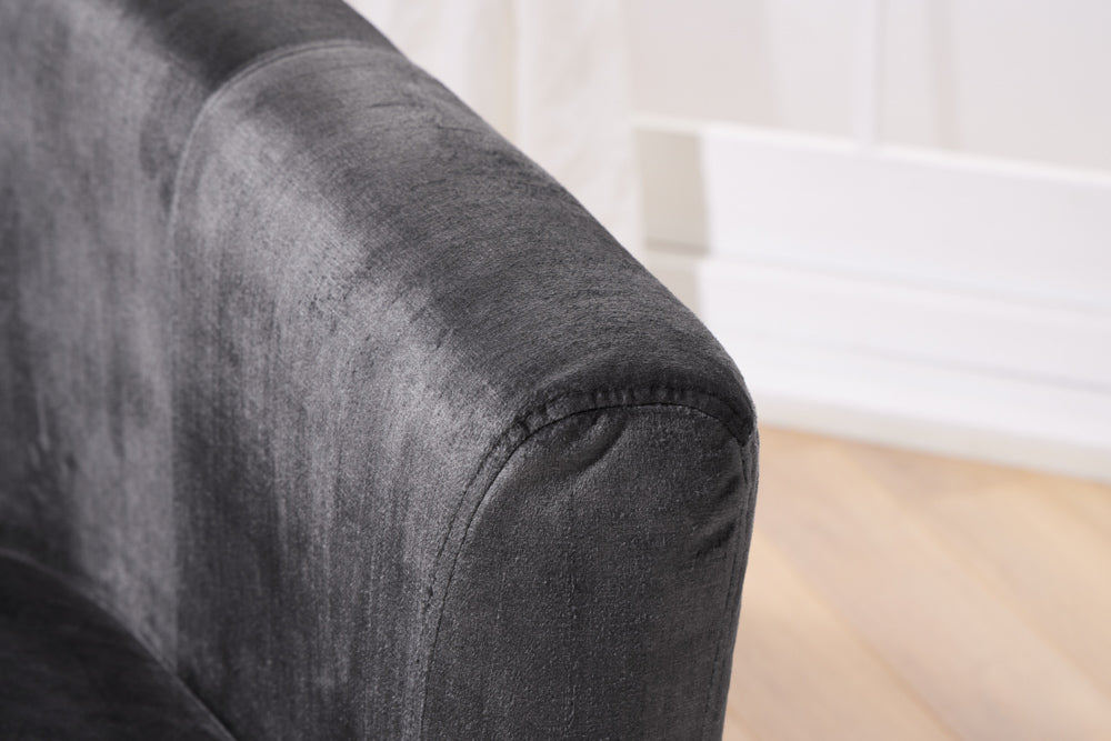 Bequemer Cocktail-Sessel POLTRONA Samt dunkelgrau