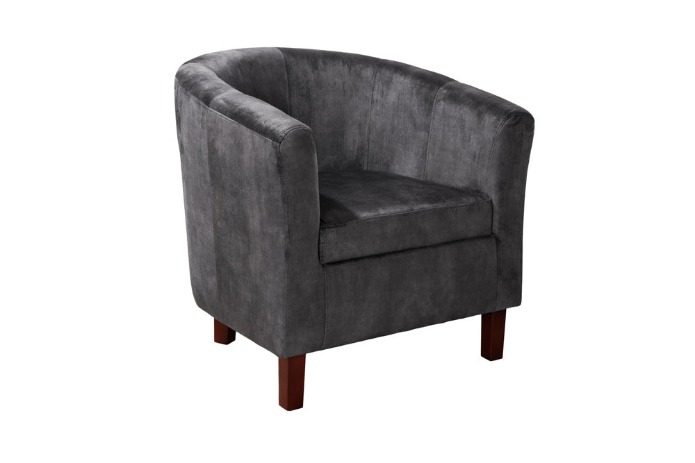 Bequemer Cocktail-Sessel POLTRONA Samt dunkelgrau