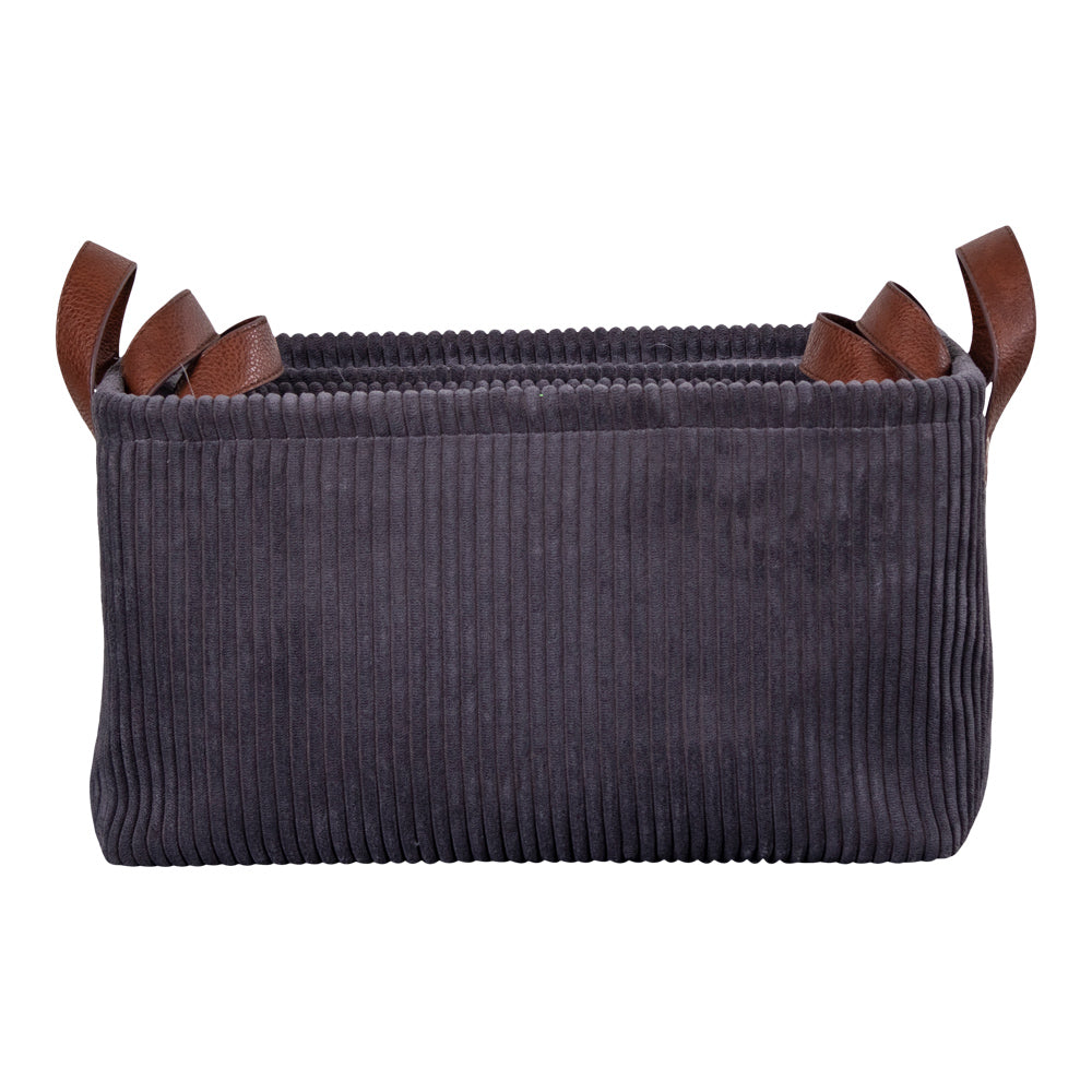 Elegantes 3-tlg. Korb-Set GUSTO grau Cord