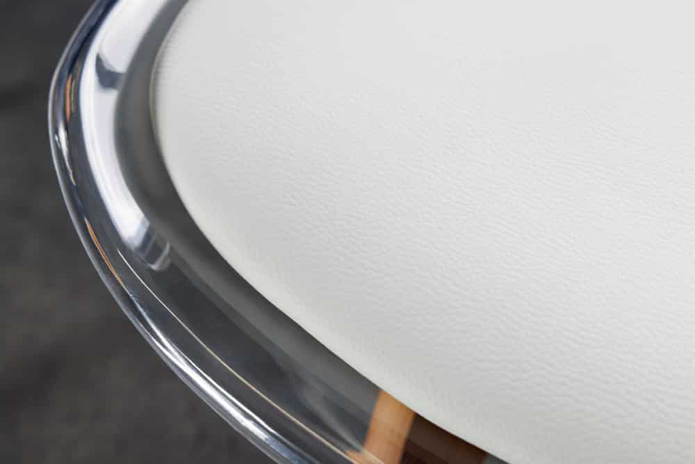 4er Set Design-Klassiker Stuhl NORWAY transparent weiss Buchenholz