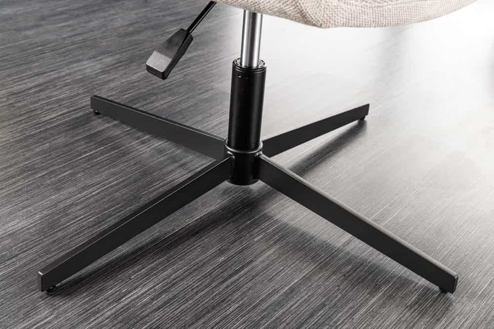 Höhenverstellbarer Drehsessel LYON beige drehbar Metallgestell