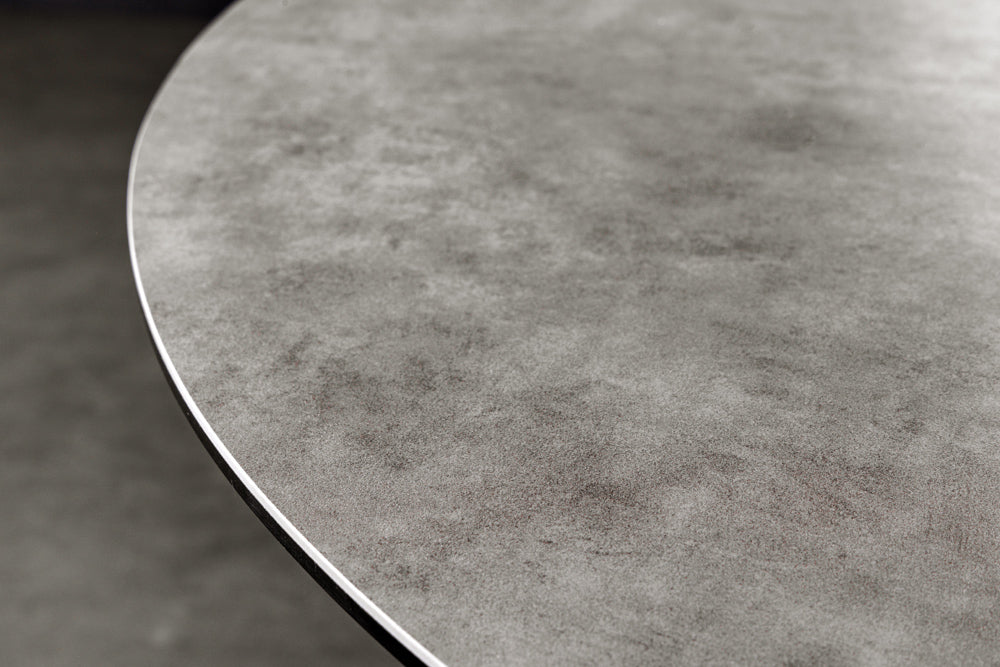 Design Esstisch AMICA 120cm anthrazit Beton-Optik Keramik