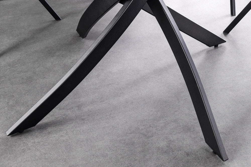 Design Esstisch AMICA 120cm anthrazit Beton-Optik Keramik