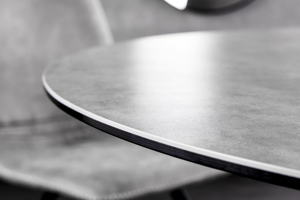 Design Esstisch AMICA 120cm anthrazit Beton-Optik Keramik