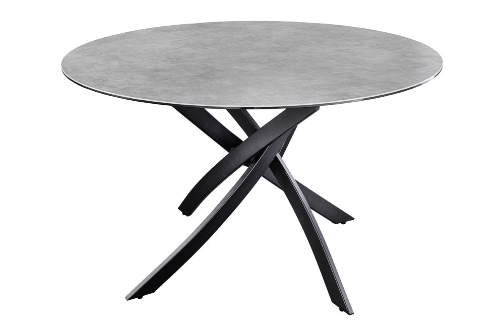 Design Esstisch AMICA 120cm anthrazit Beton-Optik Keramik