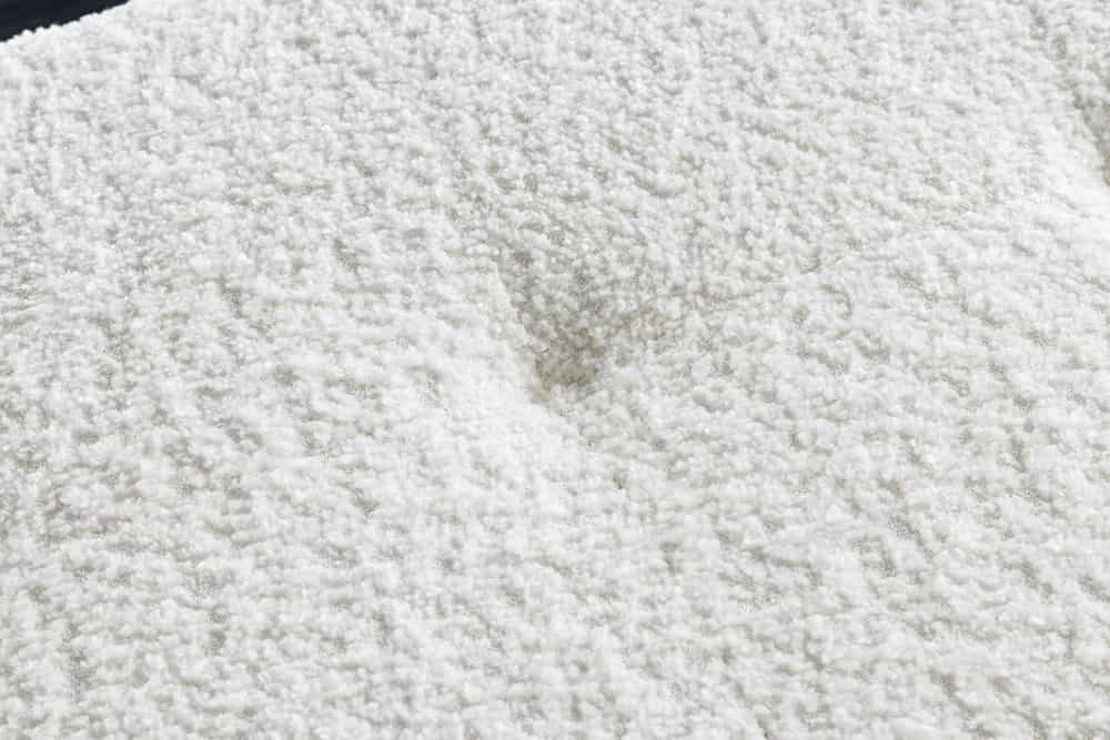 Moderne Sitzbank BELLE 100cm weiss Bouclé Interieur-Tipp
