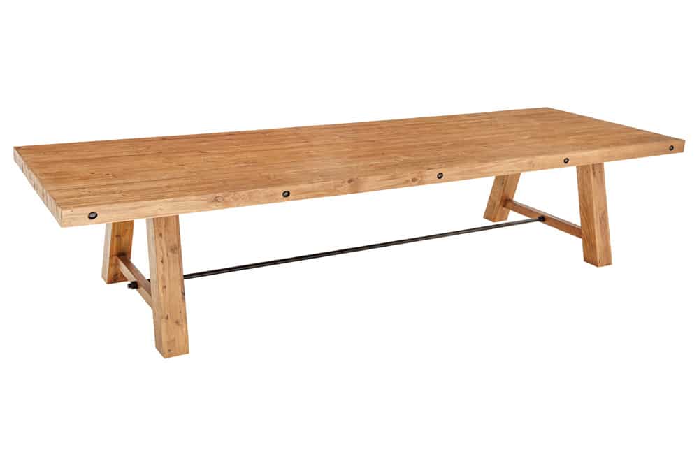 Massiver Esstisch DOMAINE 400cm natur recyceltes Pinienholz