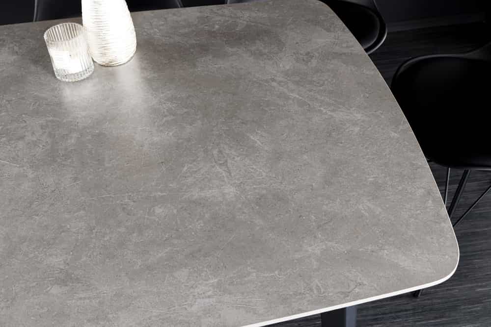 Eleganter Esstisch VENEZIA 160cm grau marmoriert Design Keramik