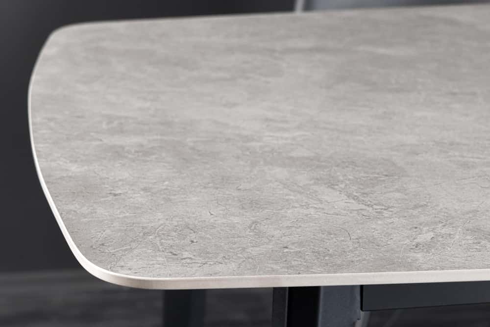 Eleganter Esstisch VENEZIA 160cm grau marmoriert Design Keramik